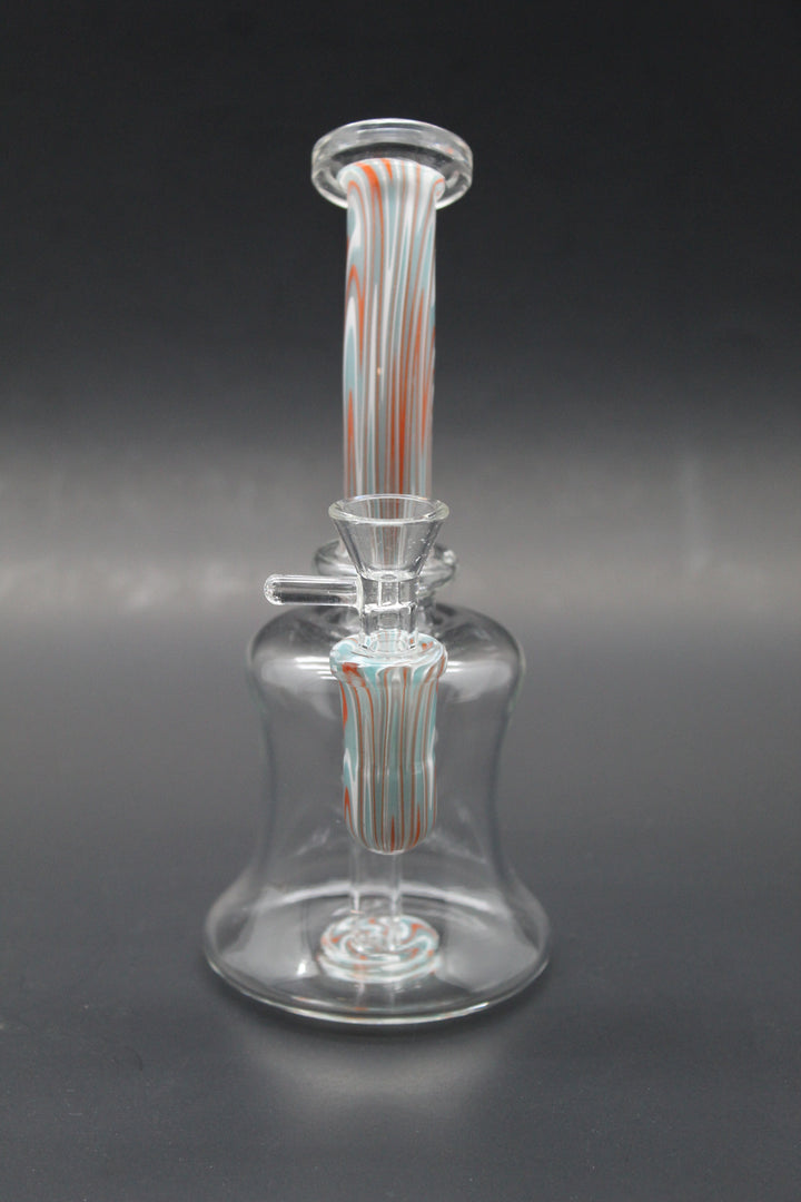 Clear Beaker Water Pipe 8" Fixed Stem
