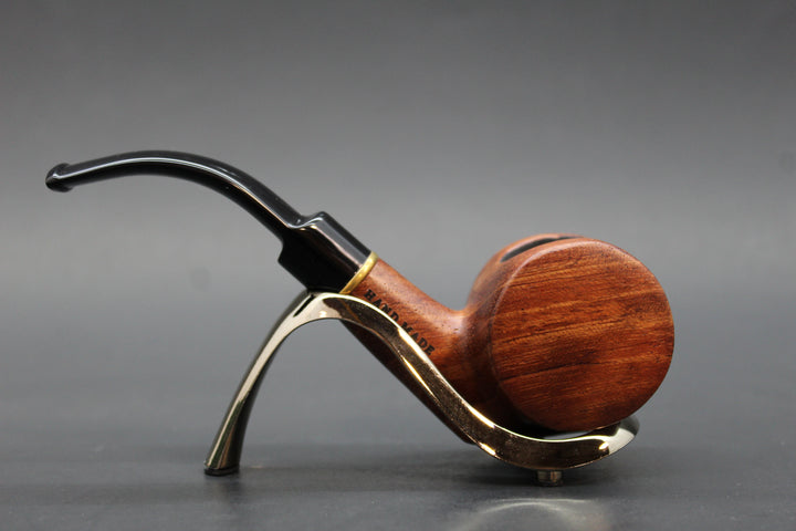 Rosewood Blowfish Pipe w/Gold Ring