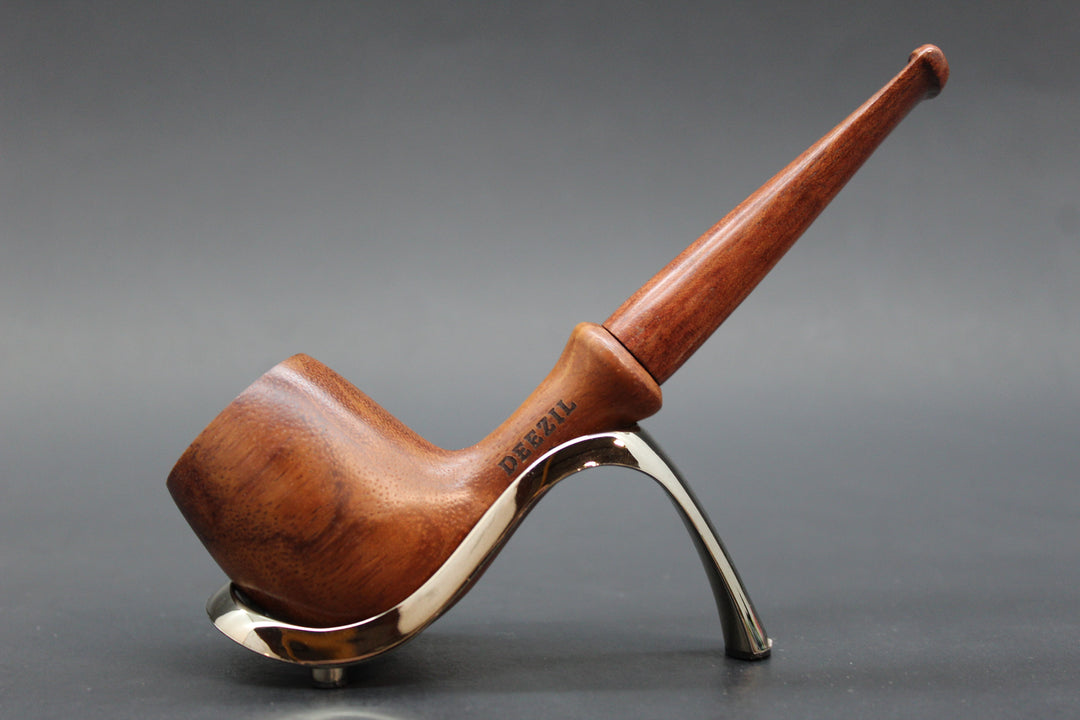 Rosewood Billiard Pipe w/Wood Stem