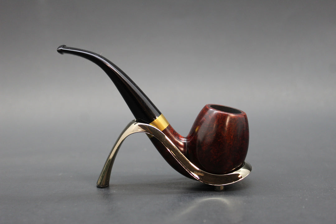 Briarwood Egg Pipe w/Gold Ring