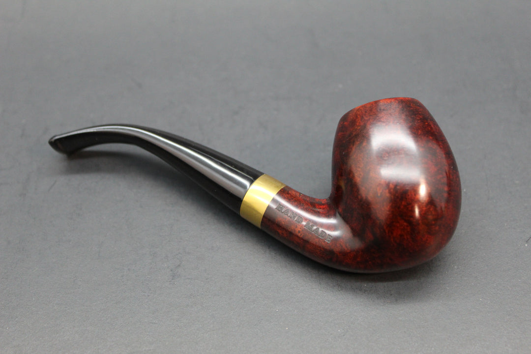 Briarwood Egg Pipe w/Gold Ring