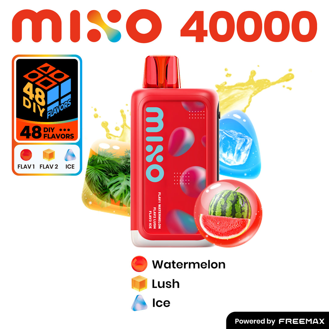 Mixo 40k Puffs 5ct Display - Watermelon Lush Ice